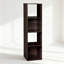 Étagère de rangement à 4 cubes, bibliothèque empilable avec finition bois espresso pour l'organisation du bureau à domicile, présentation verticale ou horizontale facile à assembler-965921239