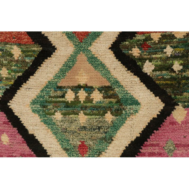 Rug & Kilim’S Moroccan Runner In Multicolor Tribal Geometric Pattern, Runner 3' x 8'