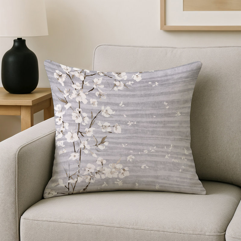 Coussin décoratif intérieur et extérieur Modern, Bleu abstrait 19, Carré 16 po