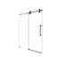 Porte de douche coulissante simple sans cadre de 44 à 48 po x H 76 po - Verre trempé transparent de 5/16 po (8 mm), conception à dérivation