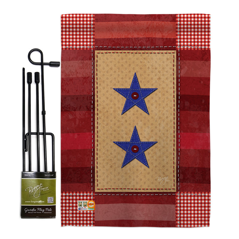 Double Sided 18.5'' H x 13'' W Polyester Flag Set