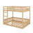 Wood Full-Over-Full Bunk Bed Featuring A Ladder And Safety Rails-383544149