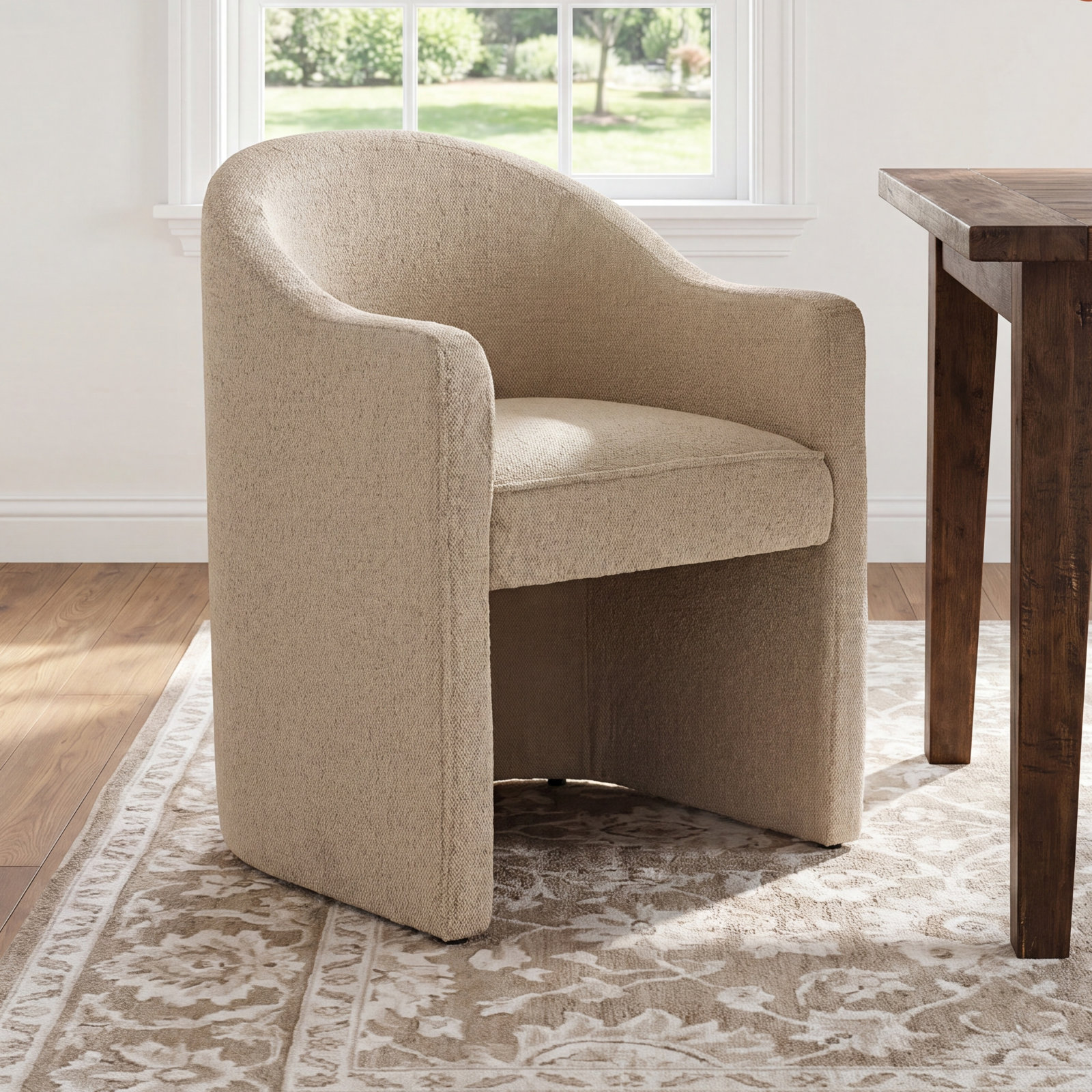 Wolfdale Pine Dining Armchair, Cream