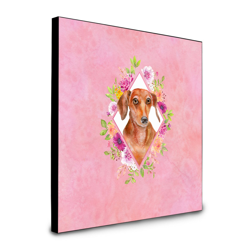 Panneau mural Dollman Flowers, Rose, Teckel