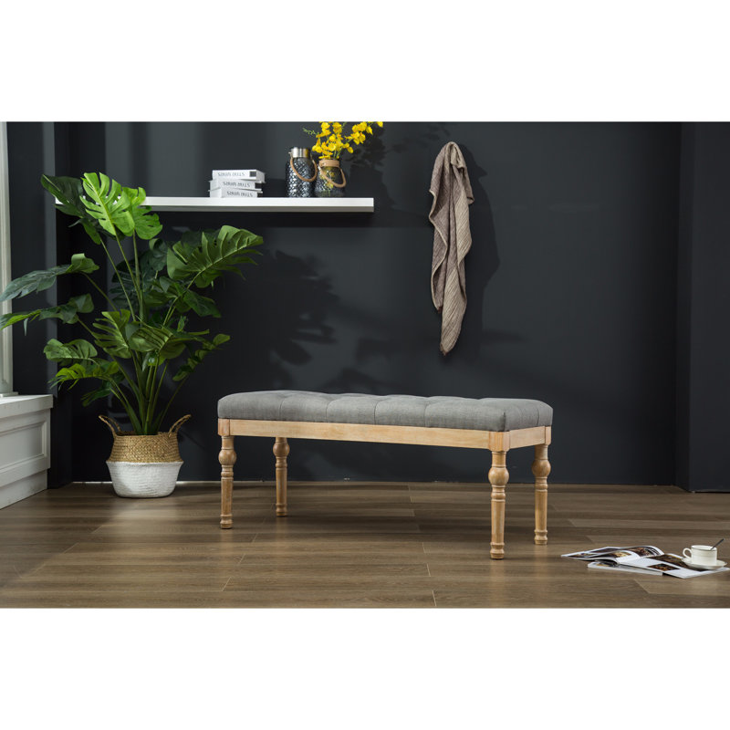 Banc de salle à manger capitonné en bois massif Habit