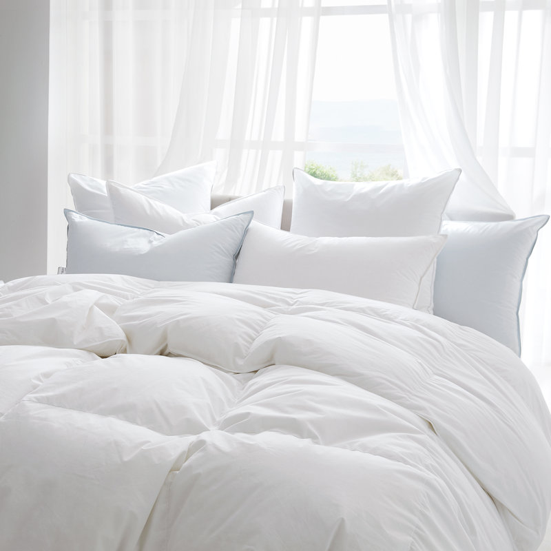 Luxury Bridal Comforter - 800 FP White Goose Down - German Milled Fabric, King