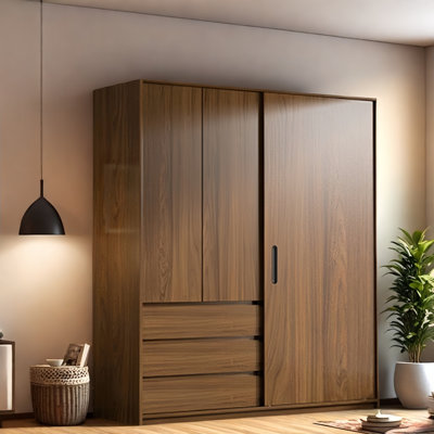 Garde-robe simple foncé classique