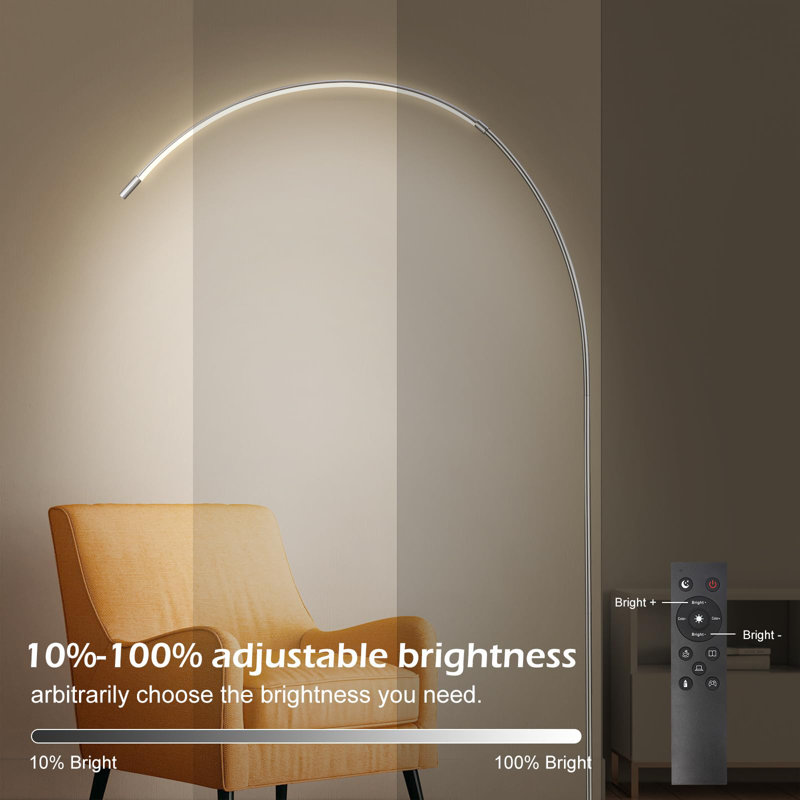 Keran 70.8'' LED Arched Floor Lamp