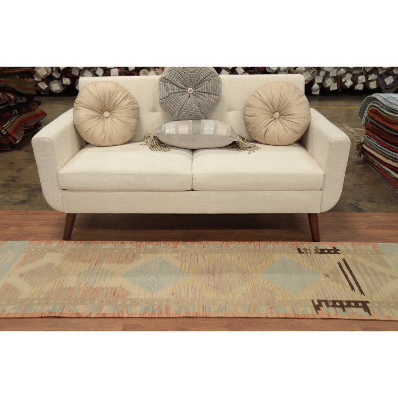 Elegant Kilim Runner Rug 2x8 with Soft Pastel Tones For Any Room