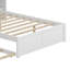 Lit plateforme avec rangement et tablettes coulissantes, lit de jour en bois avec lit gigogne simple TG-1726697878