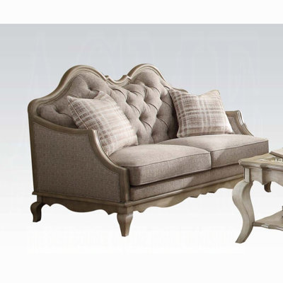 Causeuse en tissu beige transitionnel Chelmsford