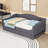 Upholstered Daybed with Trundle and LED Lights-202597667-202597665
