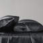 Drap de luxe divisé 7 pièces en satin 100% satin noir, texture douce et lisse, 1 plat, 2 ajustés, 4 taies d'oreiller froissées, doux,