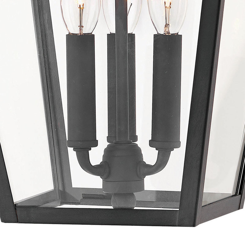 Alford Place 3 Light Outdoor Hanging Lantern, Museum Black