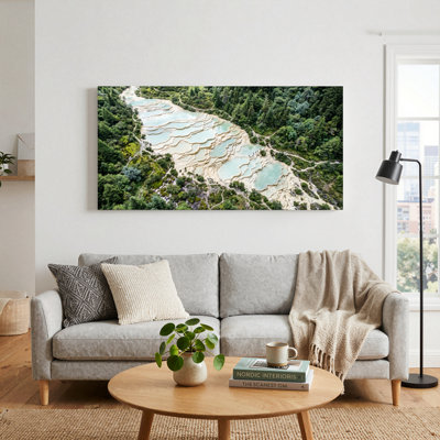 Ensemble de 1 tableau sur toile représentant un paysage naturel