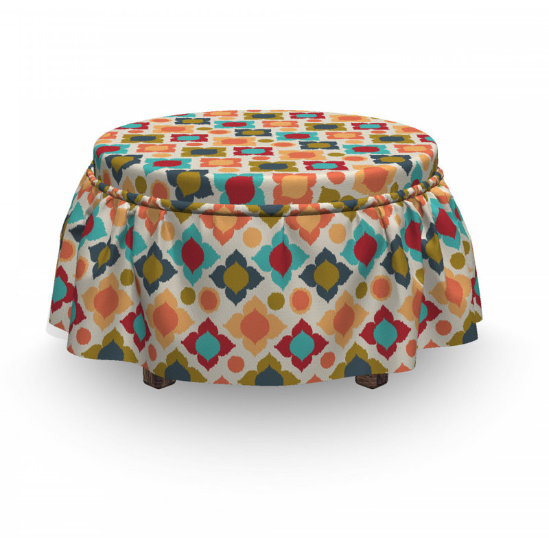 Housse pour repose-pieds boho motif floral