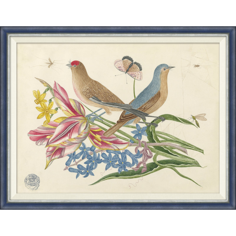 18th Century Floral Bouquets With Birds III Painting by Soicher Marin Archives