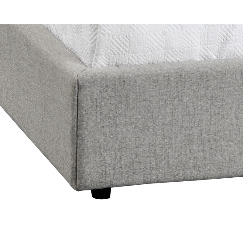 5West Upholstered Bed, Marble, King