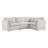 4PC Super Wide Modular Power Sectional-Light Gray-1820905960