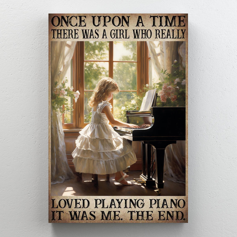 A Girl Loved Playing Piano 1, H 14 po x l 11 po x P 1,25 po