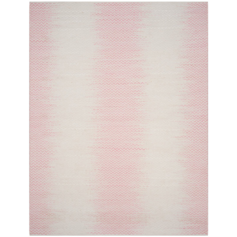 Burke Hand Woven Cotton Striped Rug, Rectangle 8' x 10'