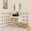 Meuble-lavabo flottant avec vasque en marbre