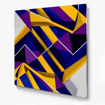 Hard Edge 7 Purple Metal Wall Art