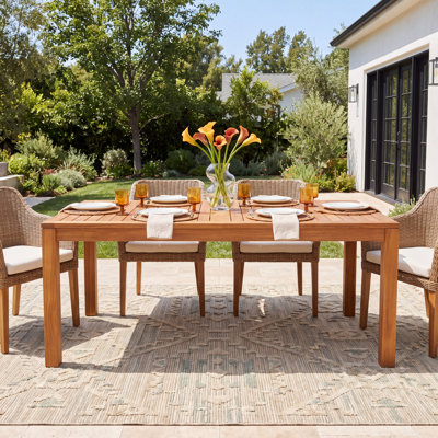 Lyon 75" Teak Patio Dining Table