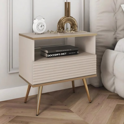 54cm W Manufactured Wood Bedside Table