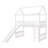 House Loft Bed With Slide, Twin Size-1828980566