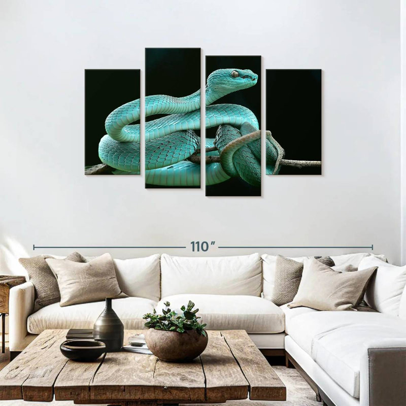 Brampt Blue Pit Viper, 48" H x 75" W