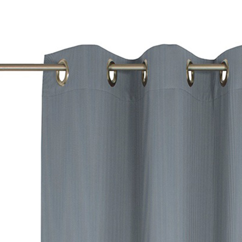 Uni Collection Light 100% Cotton Opaque Grommet / Eyelet Single Curtain Panel, 142cm wide x 295cm high, Royal blue