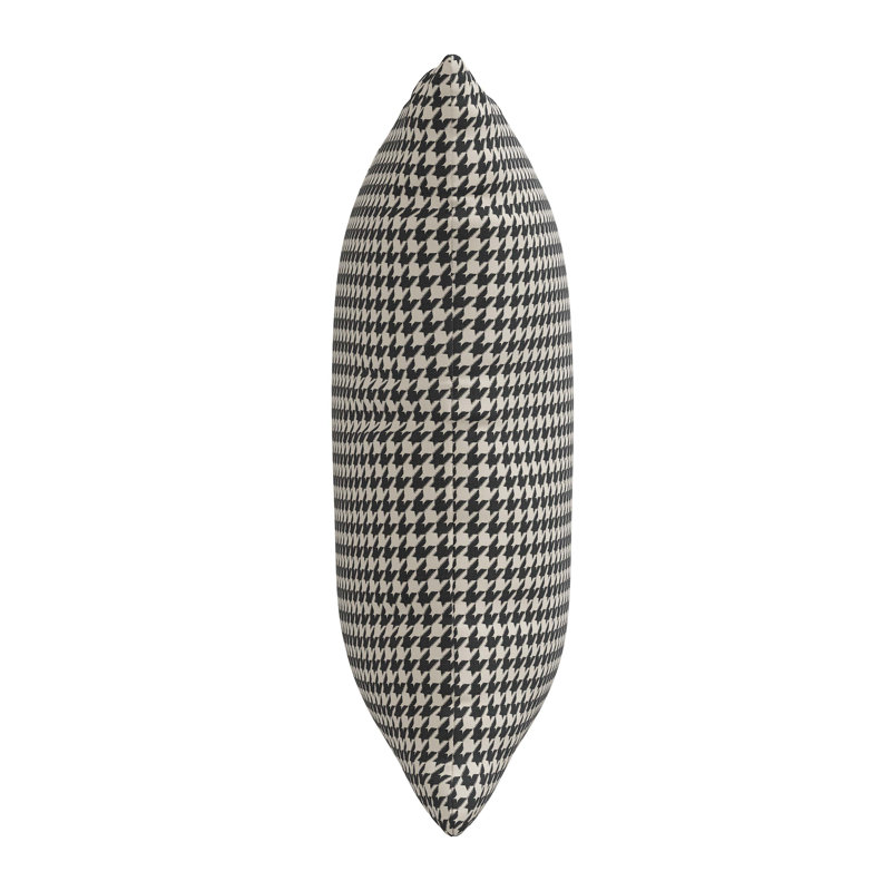 Housse de coussin en coton Arkins, 22 po x 22 po, Housse de coussin seulement - sans insert, Noir / blanc