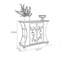 Vibrant Painted Wooden Storage Accent Cabinet