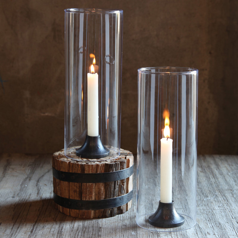 11'' H Glass Tabletop Hurricane