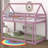 Arja Twin Over Twin Bunk Bed, Rubber Wood House Bed Frame-949605996