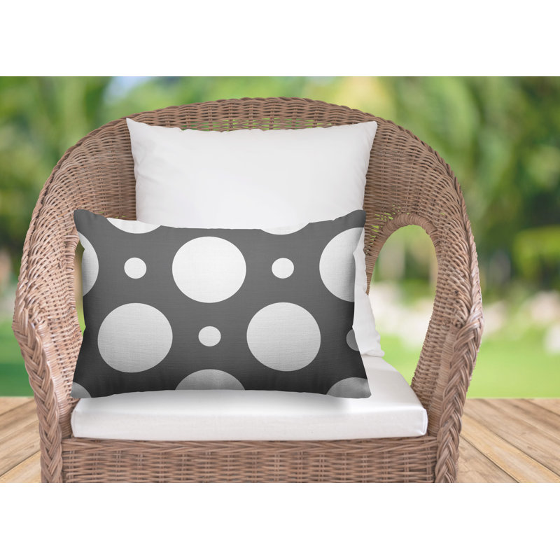 Housse et insert de coussin rectangulaire d'extérieur Fisk, gris