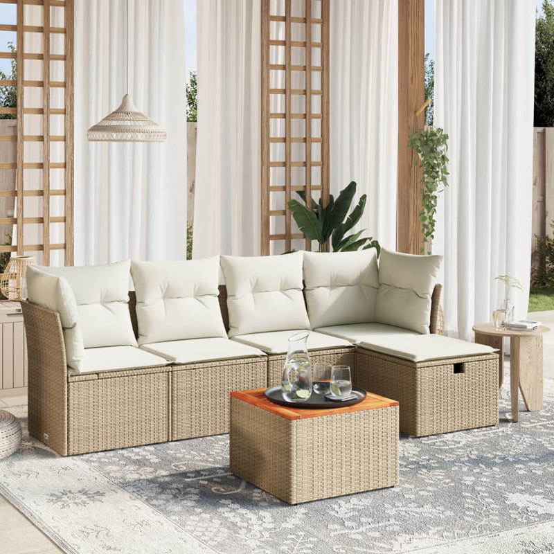 Vidaxl Garden Sofa Set PE Rattan Moderate Modular
