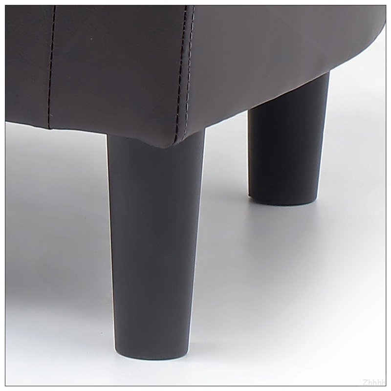 Chaise Salem G00203-C + repose-pieds, brun foncé, Dark Brown Faux Leather