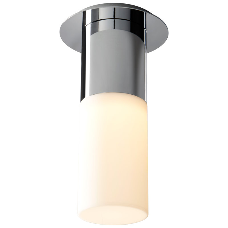 Plafonnier encastré 1 lumière 5,88 po Alleyton, Chrome poli, H 10,75 po x l 5,88 po x P 5,88 po