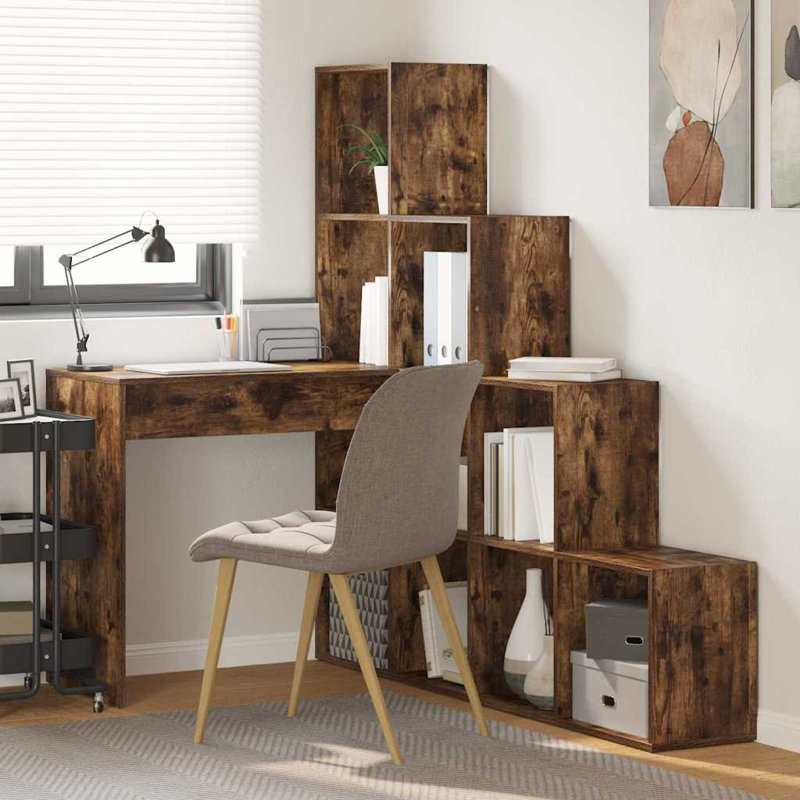 Corner Desk 101.5 X 149.5 X 149.5 Cm Engineered Wood, Smoked Oak
