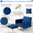 Siemon Velvet Accent Chair with Ottoman-960147855