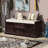 Storage Bench With 2 Drawers And 2 Cabinets, Shoe Bench With Removable Cushion For Living Room, Entryway (Espresso), Shoe Storage-1076512435