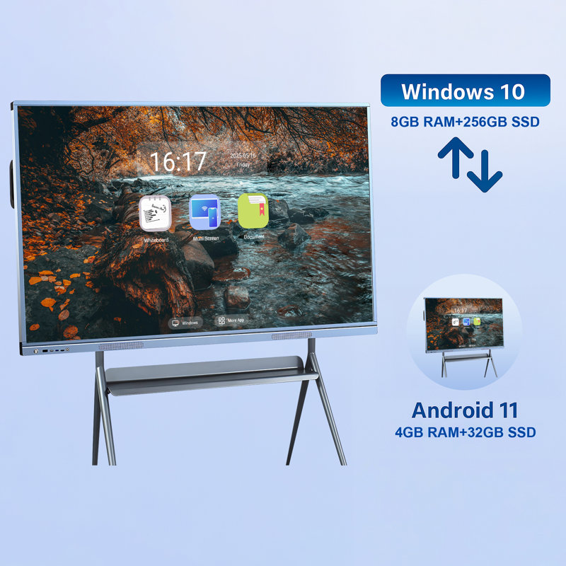 JYXCN Smart Board 86 Inch Touch Screen - Upgrade Your Space Now! All-in-One Computer with Dual System, Cloud Sharing for Dynamic Education, Interactive Meetings & Professional Presentations