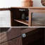 Black Walnut Storage Cabinet Glass Door Sideboard