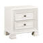Table de chevet blanc perle avec tiroirs pour meubles de chambre à coucher 2, finition et placage
