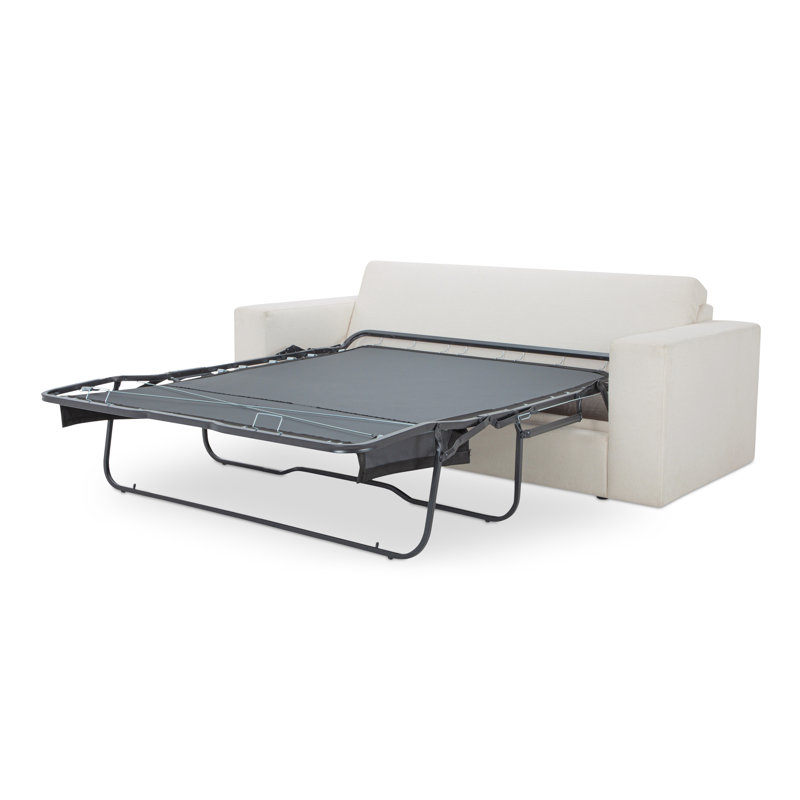 Kiran Sleeper Sofa, White Velvet