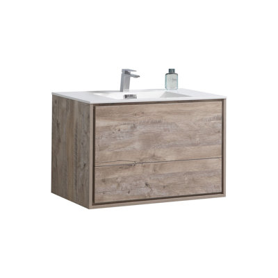Trieu 35.5'' Single Bathroom Vanity with Acrylic Top