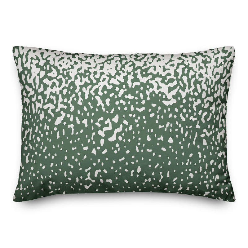 Abstract Outdoor Throw Pillow, Green