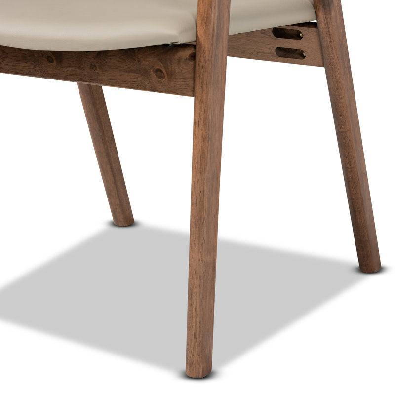 18.1'' H Faux Leather Upholstered Armchair, Gray